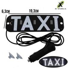 Placa Luminosa LED Taxi com Plug Veicular 19,3x6,3cm X-Cell